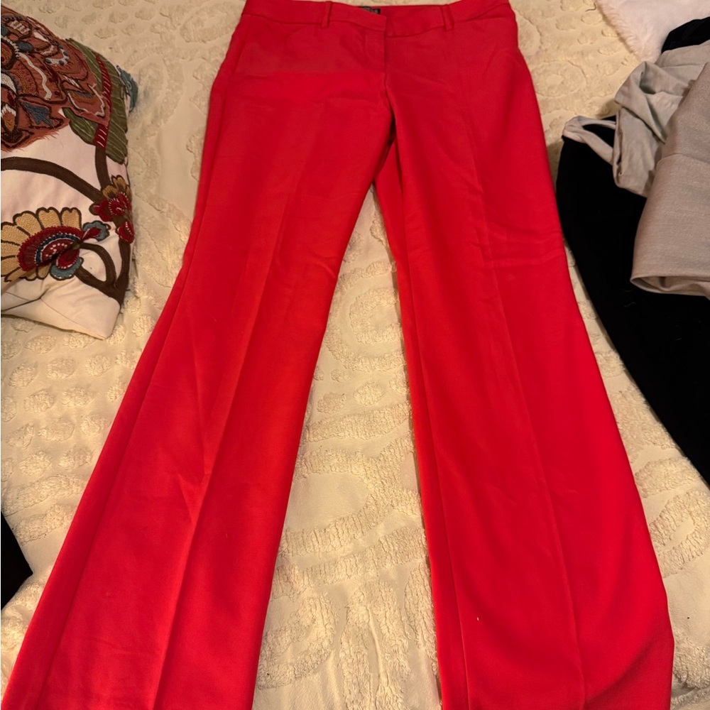 Vibrant Red/Pink Flared Pants